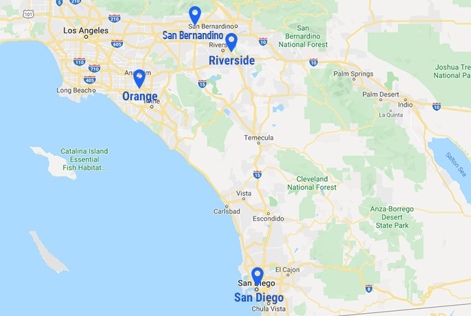 Southern California Service Areas